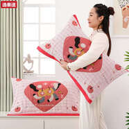 純棉枕巾加厚全棉紗布情侶枕頭巾一對裝成人加大四季單人枕芯蓋巾 駿馬平安枕巾1對