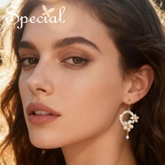 special淡水珍珠耳環(huán)S925銀耳飾耳釘高級感鏤空花朵造型珍珠耳墜 偶遇仙本娜