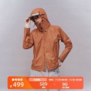 瞬時(shí)山野Monterest戶(hù)外C6防潑水反光logo徒步登山一片式?jīng)_鋒衣女 赪霞橘 L （WL）