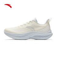 安踏（ANTA）飛云 | 女鞋跑步鞋女秋新款軟底運動(dòng)鞋減震慢跑鞋旅游鞋 象牙白/淺霧灰-4 35.5