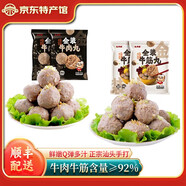 丸子妹 潮汕牛肉丸 火鍋食材套餐汕頭牛肉丸燒烤丸串 廣東特產(chǎn)丸子 金裝牛肉丸250g*2包+金裝牛筋丸250g*2包