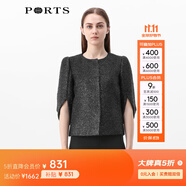 PORTS寶姿女裝 秋冬新品中袖短夾克LA9J015GFF025 黑色 12