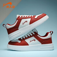 貴人鳥(niǎo)女鞋板鞋新款情侶女士休閑鞋子厚底運動(dòng)鞋 白/紅 35