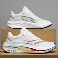 LI NING李寧同款飛電4C碳板跑鞋男女超輕減震跑步鞋防滑中大童學(xué)生訓練運 李寧飛電4C-標準白 42