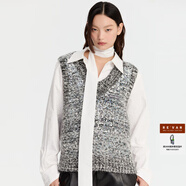 RE'VAN芮范新品設計師款亮片毛衣襯衫連衣裙RM91101146 花灰色 S/36