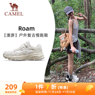駱駝（CAMEL）漫游復古慢跑鞋女戶(hù)外運動(dòng)鞋子 K23S09L7014-1 米白/香芋紫 37