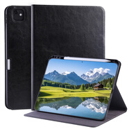 蘋(píng)果【原裝品質(zhì)】感商務(wù)款Apple蘋(píng)果12.9休眠保護皮套真皮2024款p 睿智黑(帶筆槽) iPad Air7 2025款 (13英寸) M3