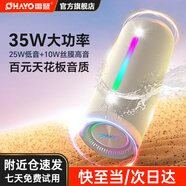 雷登（OHAYO）X10MAX無(wú)線(xiàn)便攜式藍牙音箱2025新款重低音炮大音量高音質(zhì)戶(hù)外迷你小型自行車(chē)騎行小音響防水音箱 2分頻【傳奇音質(zhì)】35W賽道揚聲器-灰 防塵防水+超長(cháng)續航+32G卡