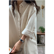 女主風(fēng)質(zhì)感襯衫牛仔裙女2025春秋韓版設計感小眾高端連衣裙中長(cháng)款 卡其乳色牛仔襯衫裙【版】 均碼