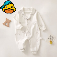 G.duck嬰兒衣服純棉寶寶連體衣春秋款哈衣爬服嬰兒服新生嬰幼兒睡衣秋衣 跳山河翻領(lǐng) 80cm