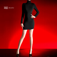 冬保秋冬保暖加厚無(wú)縫緊身絲襪包臀裙高領(lǐng)連體襪裙性感塑身美體連褲襪 黑色【410g短包裙】 均碼 【90-175斤】