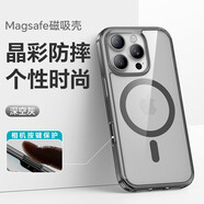 中掌柜Benks蘋(píng)果16 Pro Max磁吸手機殼 磁吸充電防摔保護殼 超薄散熱iPh [深空灰]磁吸充電減震防摔親膚手感 iPhone 17 Pro Max