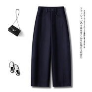 艾熙禮高級感紫色彎刀褲女秋冬季2025新款高腰小個(gè)子超火九分鐮刀褲 藏青色 【高端氣質(zhì)款】 XL /29 建議115-125斤