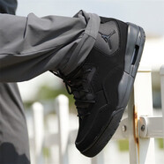 耐克（NIKE）官方艦店男鞋新款運動(dòng)鞋AIR FLIGHT 89 AJ氣墊緩震復古休閑籃球鞋 黑色 AR1000-001 44