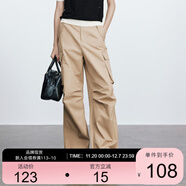 三彩工裝風(fēng)高腰直筒長(cháng)褲