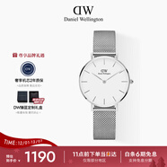丹尼爾惠靈頓（DanielWellington）DW流金手表女金屬表帶32mm簡(jiǎn)約白盤(pán)歐美學(xué)生表圣誕禮物DW164
