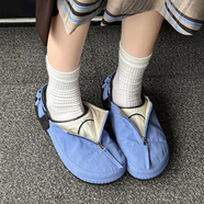 kangnai包頭半拖鞋博肯鞋戶(hù)外男女休閑潮流通勤厚底增高涼拖黑色-J 女碼33568藍色 36
