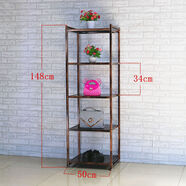 復古鐵藝服裝店展示架鞋架包架落地式男女童裝服裝貨架單杠衣帽架 復古色鞋包架 官方標配