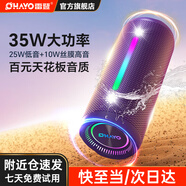 雷登（OHAYO）X10MAX無(wú)線(xiàn)便攜式藍牙音箱2025新款重低音炮大音量高音質(zhì)戶(hù)外迷你小型自行車(chē)騎行小音響防水音箱 2分頻【傳奇音質(zhì)】35W賽道揚聲器-紫 防塵防水+超長(cháng)續航+16G卡