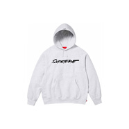 SupremeSS24 WEEK6 FUTURA HOODED SWEATSHIRT 刺繡徽標抓絨連帽衛衣 灰色 L
