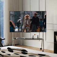 SIFVN包豪斯55寸/65寸/75寸通用可移動(dòng)電視落地支架客廳臥室公司會(huì )議室推車(chē)不銹鋼帶輪旋轉電視架電視柜 電視支架包安裝【電視不包安裝】