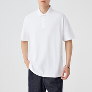 墨麥客（MMAICCO）2025夏季新款重磅棉短袖polo衫男士基礎翻領(lǐng)色t恤男潮 白色 M