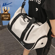 回力斜挎包干濕分離手提拎包男女運動(dòng)大容量瑜伽健身包潮牌休閑旅行包 白色【43碼獨立鞋倉】