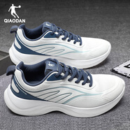 運動(dòng)鞋男鞋秋冬加絨保暖二棉鞋2025冬季新款皮面防水跑步鞋子 喬丹白_海岸藍233(皮面防水) 39