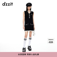 DZZIT【爆款補單】小香風(fēng)連衣裙明星同款地素連衣裙夏季 黑色 XS