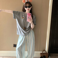 小紅書(shū)爆款卡通貓狗樂(lè )園睡衣女2025新款夏季短袖長(cháng)褲格子休閑100 (短袖+長(cháng)褲)0520 M碼(建議80100斤) 均碼