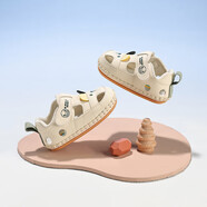 B.Duck小黃鴨童鞋兒童學(xué)步鞋夏季男女童軟底寶寶涼鞋嬰幼兒鞋6887米色13