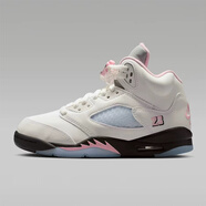 耐克（NIKE）Air Jordan 5 GS AJ 5 喬 5籃球鞋 白色/黑/中柔粉HQ7980-102 38
