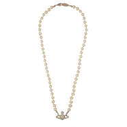 薇薇安·威斯特伍德（Vivienne Westwood）女士項鏈優(yōu)雅簡(jiǎn)約精致經(jīng)典珍珠金屬吊墜圓形珠子銀色吊墜送女友 SILVER UNI