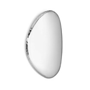 花樂(lè )集當代不銹鋼水滴鏡子裝置壁掛餐廳樣板房墻面裝飾鵝卵石頭掛飾軟裝 高70cm厚6cm水滴鏡墻飾