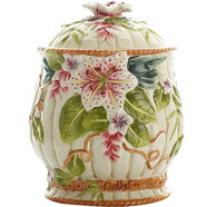 心花怒放陶瓷糖果罐茶點(diǎn)罐宮廷風(fēng)家居雜糧儲物罐咖啡密封罐餅干 干罐百合 百合密封罐高22肚徑172500ml