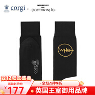 CORGI柯基英國進(jìn)口DOCTOR WHO聯(lián)名款棉字母印花女中筒襪男七夕紀念禮物 Black 女款35-39