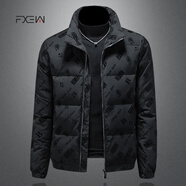 FXEW香港潮牌男裝歐洲站短款羽絨服男士2025新款輕奢潮流加厚保暖外套 字母立領(lǐng)（90%白鴨絨） L (建議115-130斤)