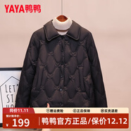 鴨鴨（YAYA）輕薄羽絨服女士短款秋冬季新款百搭時(shí)尚休閑小個(gè)子小香風(fēng)外套 黑色 S