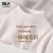 班尼路S&K系列加厚毛衣女裝一體絨毛衫加絨上衣服冬季新款半高領(lǐng)針織衫 燕麥#純色 【加厚水貂絨】 L