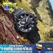 卡西歐（CASIO）【送禮物】男表戶(hù)外運動(dòng)protrek太陽(yáng)能時(shí)尚登山表男士電子手表 PRW-61NJ-1PR鷹王主題 新上市