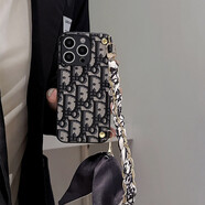 中掌柜適用蘋(píng)果17promax手機殼手提華為pura0pro榮耀300斜挎oppof 殼+絲巾手提+可調節長(cháng)掛繩 iPhone 13