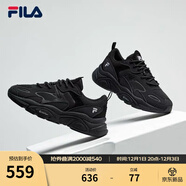 FILA斐樂(lè )女鞋跑步鞋火星二代復古老爹鞋運動(dòng)鞋休閑慢跑鞋MARS Ⅱ 黑色-BK-F12W141116F 37.5
