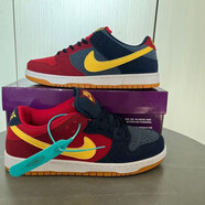 耐克（NIKE）白黑dunk生膠氣墊滑板鞋男女鞋帶情侶低幫休閑滑板鞋氣墊 紅藍鴛鴦（純原+氣墊+摩擦聲吱吱響） 44