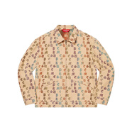 SupremeSS22 翻領(lǐng)長(cháng)袖嘻哈街頭美式潮流夾克 男女同款情侶款 淺褐色 M