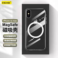 ESCASE 蘋果Xsmax手機(jī)殼磁吸 iPhonexsmax保護(hù)套 magsafe磁吸充電殼超薄防摔殼男女款分體式 透明HTC-14