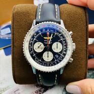 百年靈（BREITLING）【二手99新】百年靈男表航空計時(shí)系列自動(dòng)機械B01機芯熊貓盤(pán)計時(shí)夜光飛行員二手奢侈品正品瑞士名表 43表徑AB012012.BB01.435X黑熊貓