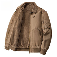 芭黎公雞（paril  rooster）法國羊羔絨外套男2025秋冬季新款加厚保暖棉服休閑復古水洗 卡其色 M