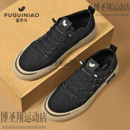 富貴鳥(niǎo)（FUGUINIAO）男士輕便帆布鞋冬季防臭耐磨軟底休閑運動(dòng)鞋 黑色 38 _標準運動(dòng)碼