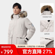 駱駝（CAMEL）戶(hù)外極寒派克工裝毛領(lǐng)情侶款羽絨服保暖加厚中長(cháng)款外套