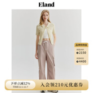 ELAND衣戀短袖針織衫女時(shí)尚甜美糖果色polo衫夏季新款 乳白色(64)Cream L 170